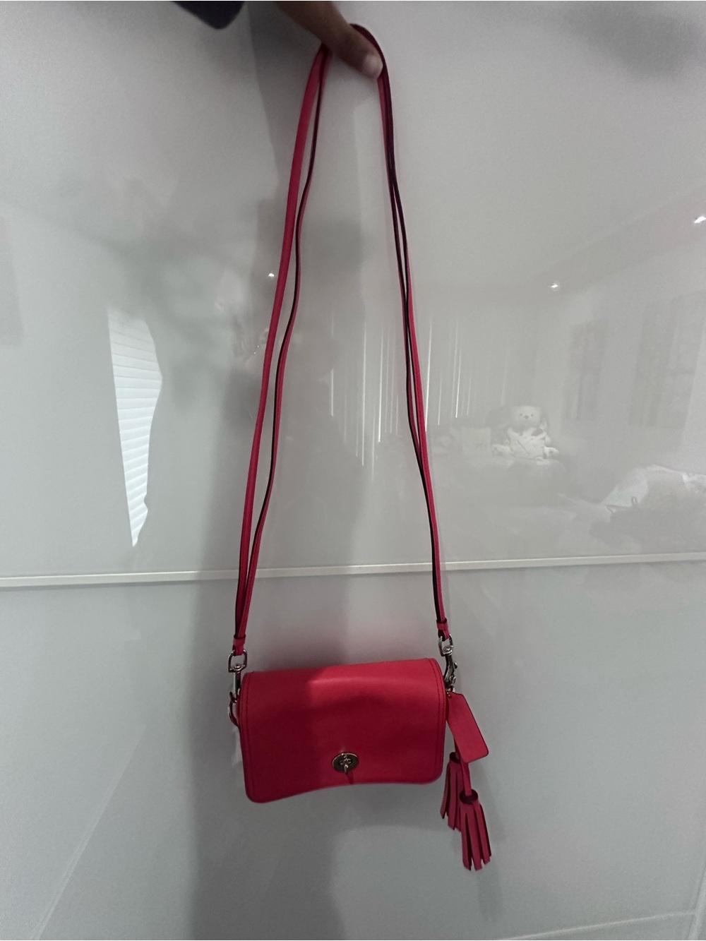 Coach Coral Crossbody Tassel Turnlock